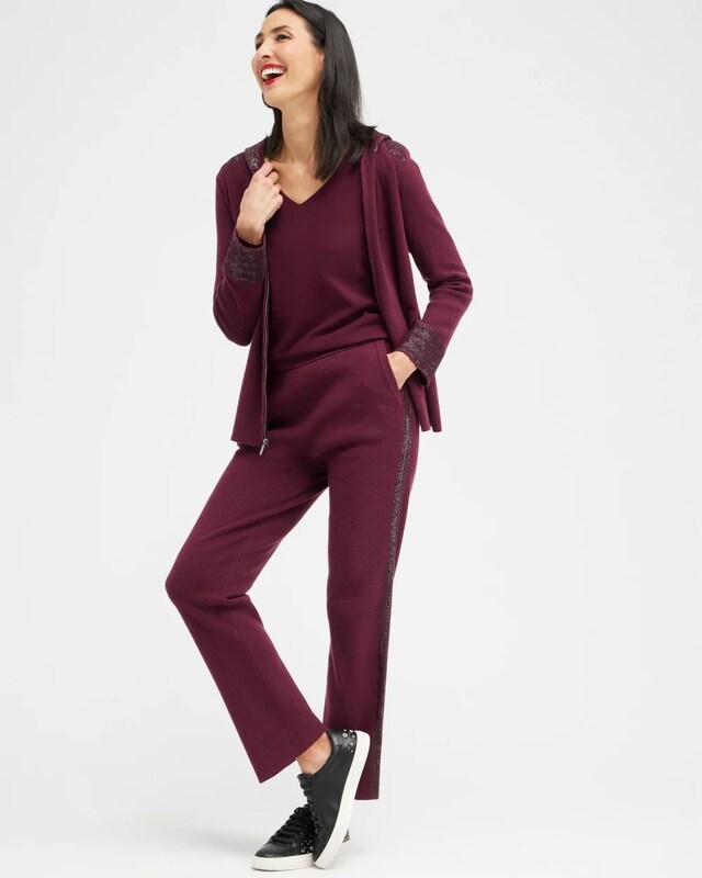 Zenergy Luxe Cashmere Blend Sequin Pants - image 2